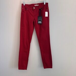 ZCO Jeans Women's Size 5 Red Skinny Jeans Slim Fit Stretch Denim NWT44